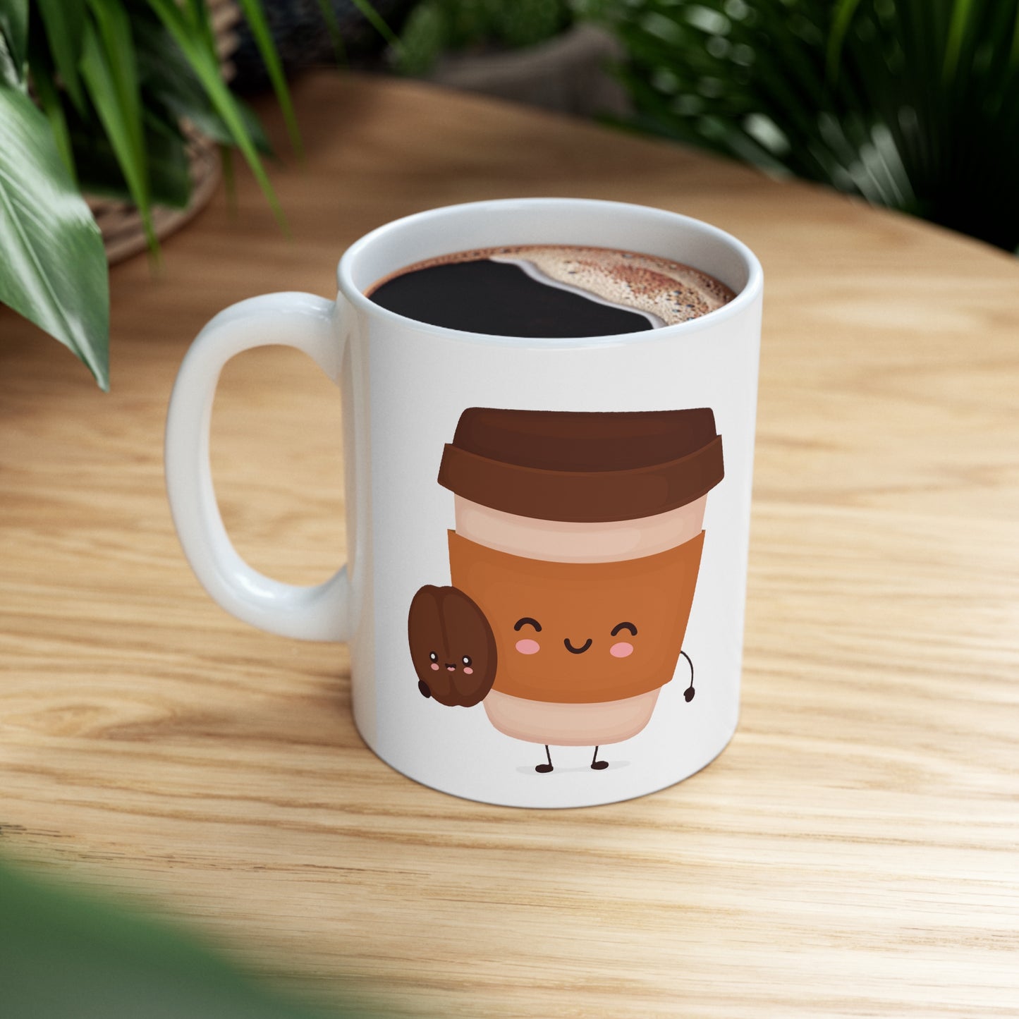 Coffee Ceramic Mug (White) - 11oz