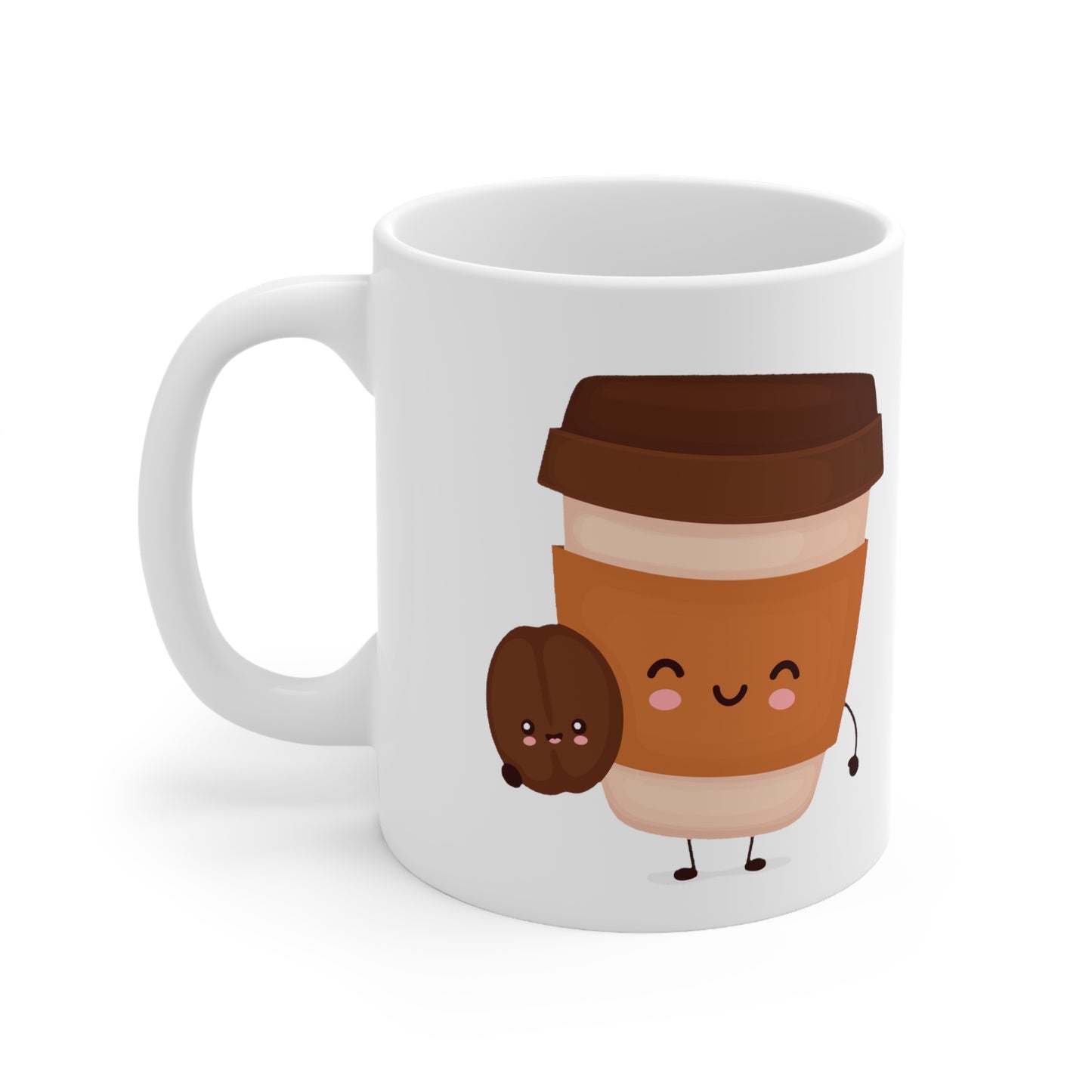 Coffee Ceramic Mug (White) - 11oz
